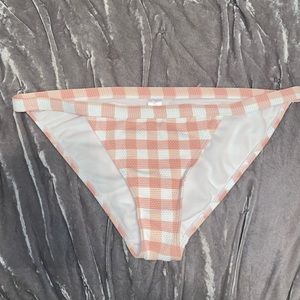 light pink gingham bikini bottoms ッ